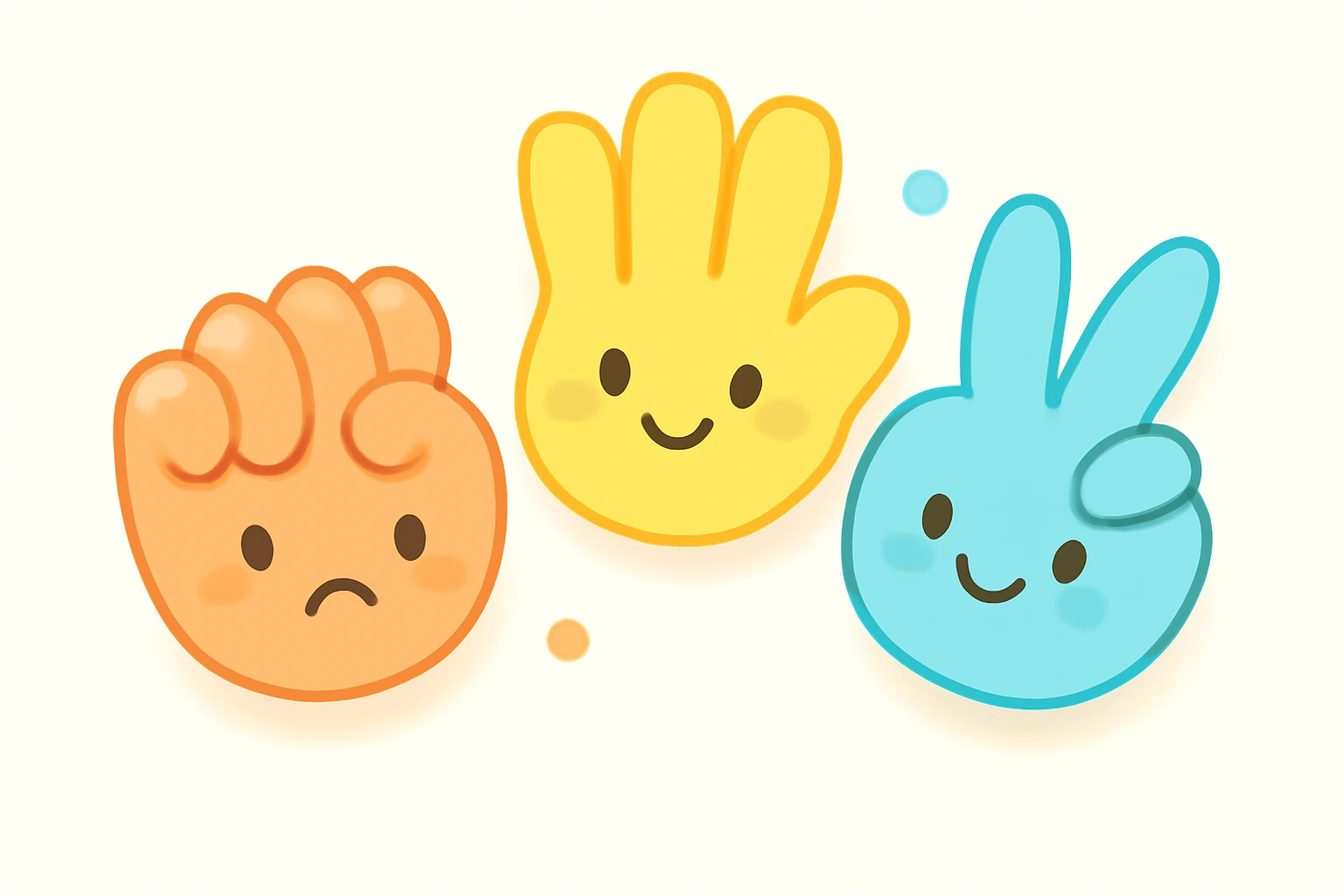 Cute Rock Paper Scissors